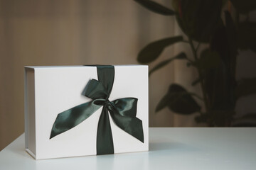 Gift box with tie bow