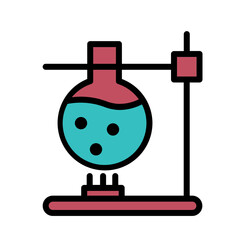 Burner Chemical Flask Filled Outline Icon