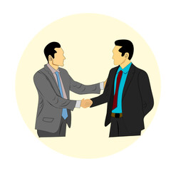 Fototapeta premium Collaboration illustration in office