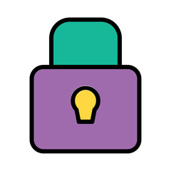 Lock Key Private Filled Outline Icon