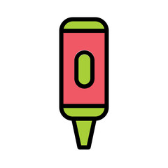 Artist Crayon Create Filled Outline Icon
