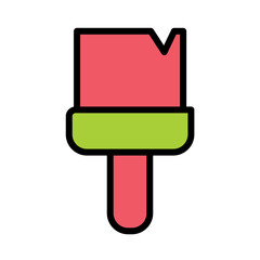 Obraz premium Brush Color Paint Filled Outline Icon
