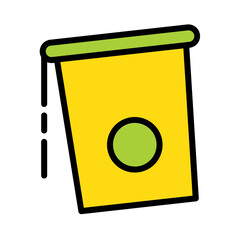 Bucket Color Paint Filled Outline Icon