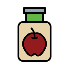 Bottle Container Diet Filled Outline Icon