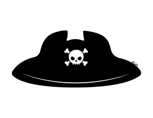 Pirates Hat Vector Illustrations Isolated on White