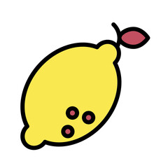 Eating Food Fruits Filled Outline Icon