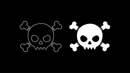 Skull Head Pirates Vector Illustrations