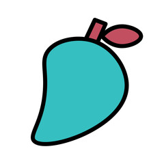 Healthy Mango Tropical Filled Outline Icon