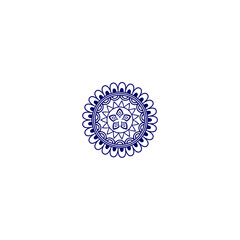 set of mandalas in purple color design