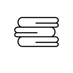 Towel outline icons, minimalist vector illustration ,simple transparent graphic element .Isolated on white background