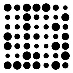 black and white dots