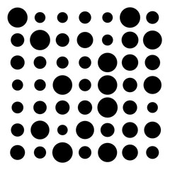 black and white dots