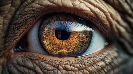 Close up of an elephant eye