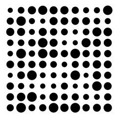 black and white circles