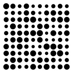 black and white circles