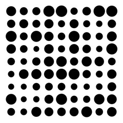 black and white circles