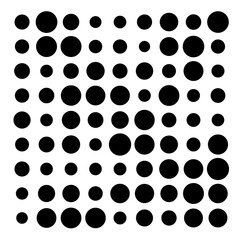 black and white circles