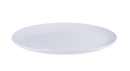 Empty white plate  on    transparent png
