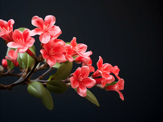 Fototapeta na wymiar Murraya flower in studio background, single Murraya flower, Beautiful flower images