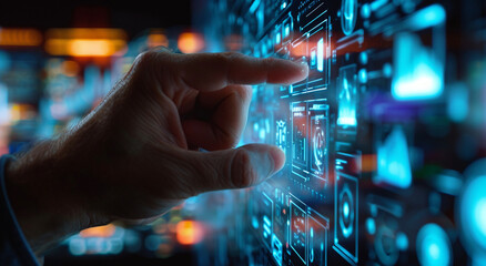 hand pointing to screen, Generative AI