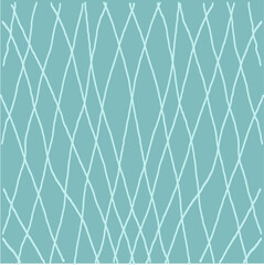 Fototapeta premium Hand drawn grid. doodle green, grey, blue plaid pattern. Check, square background with texture. Line art freehand grid vector outline texture