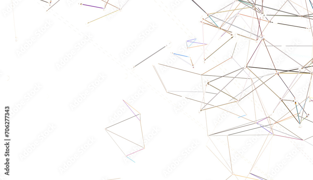 Aufkleber neural network 3d illustration. big data and cybersecurity