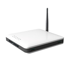 Fototapeta premium wireless router isolated on transparent background Remove png, Clipping Path, pen tool
