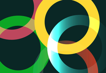 abstract color circle shapes background
