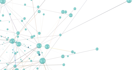 Abstract technology futuristic network - fantasy plexus background. 3D rendering