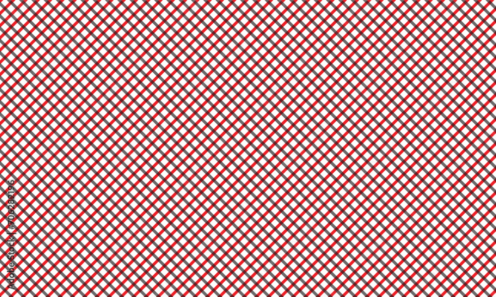 Poster abstract monochrome black red diagonal slanting line pattern.