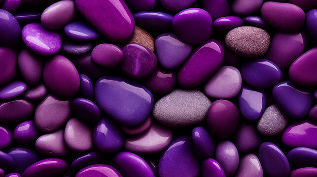 purple pebbles, AI Generative.