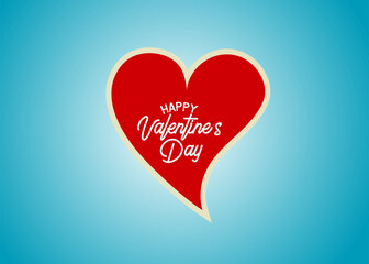 Illustration of love and valentine day lettering with heart