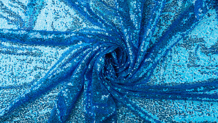 abstract background. blue sequins background. luxury cloth or liquid wave twisting as background....