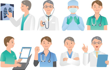 男性医療従事者のセット