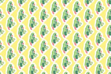 Vector Spring Seamless Pattern Background