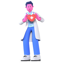Male Doctor Healthy Heart Medical Healthcare Hospital