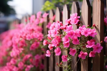 Fototapeta na wymiar close up of pink beautiful blossomed flowers generative ai