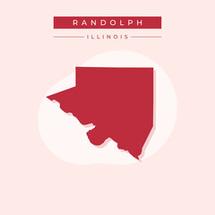 Vector illustration vector of Randolph map Illinois