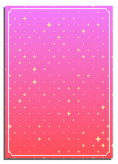 Vertical pink princess gradient abstract background with magic sparkles, cover, title page of presentation, report, album in A4 format. Template layout for design of printed products. Vector banner © RNko