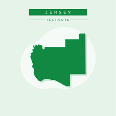 Vector illustration vector of Jersey map Illinois