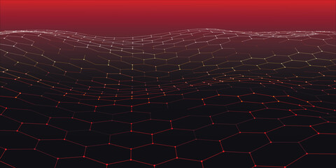 Futuristic hexagon background. Futuristic hexagonal vector illustration. Abstract technology background. Technology concept. Big data. 3d rendering.