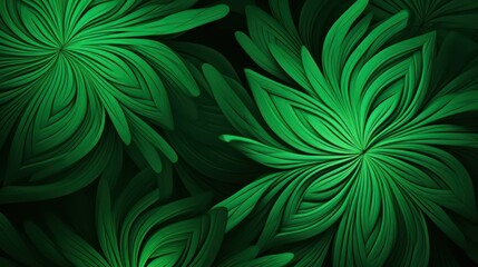 abstract green background with leaves