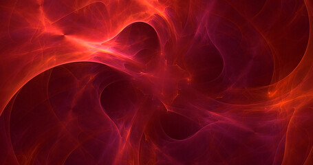 3D manual rendering abstract fractal polygon background 