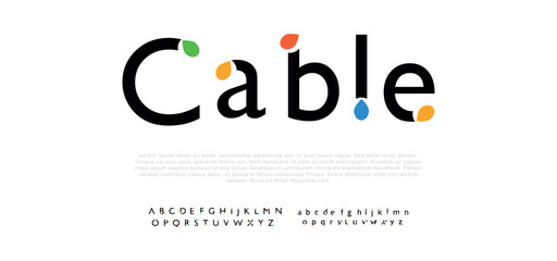Abstract modern Cable  alphabet fonts
