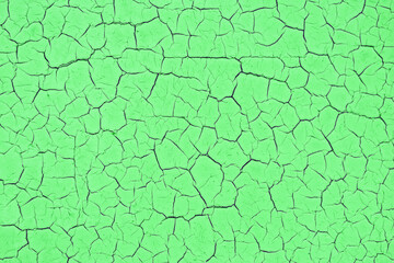 Cracked and peeling green background. Mockup copy space
