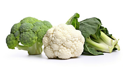 Assortment of Broccoli, Cauliflower, and Cauliflower Florets