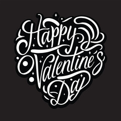 Happy Valentines Day graffiti typography art illustration