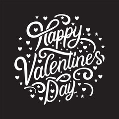 Happy Valentines Day graffiti typography art illustration