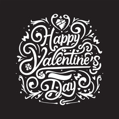 Obraz premium Happy Valentines Day graffiti typography art illustration