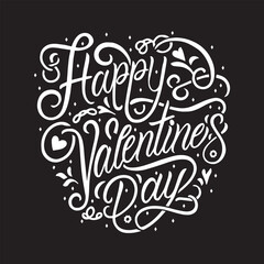 Happy Valentines Day graffiti typography art illustration